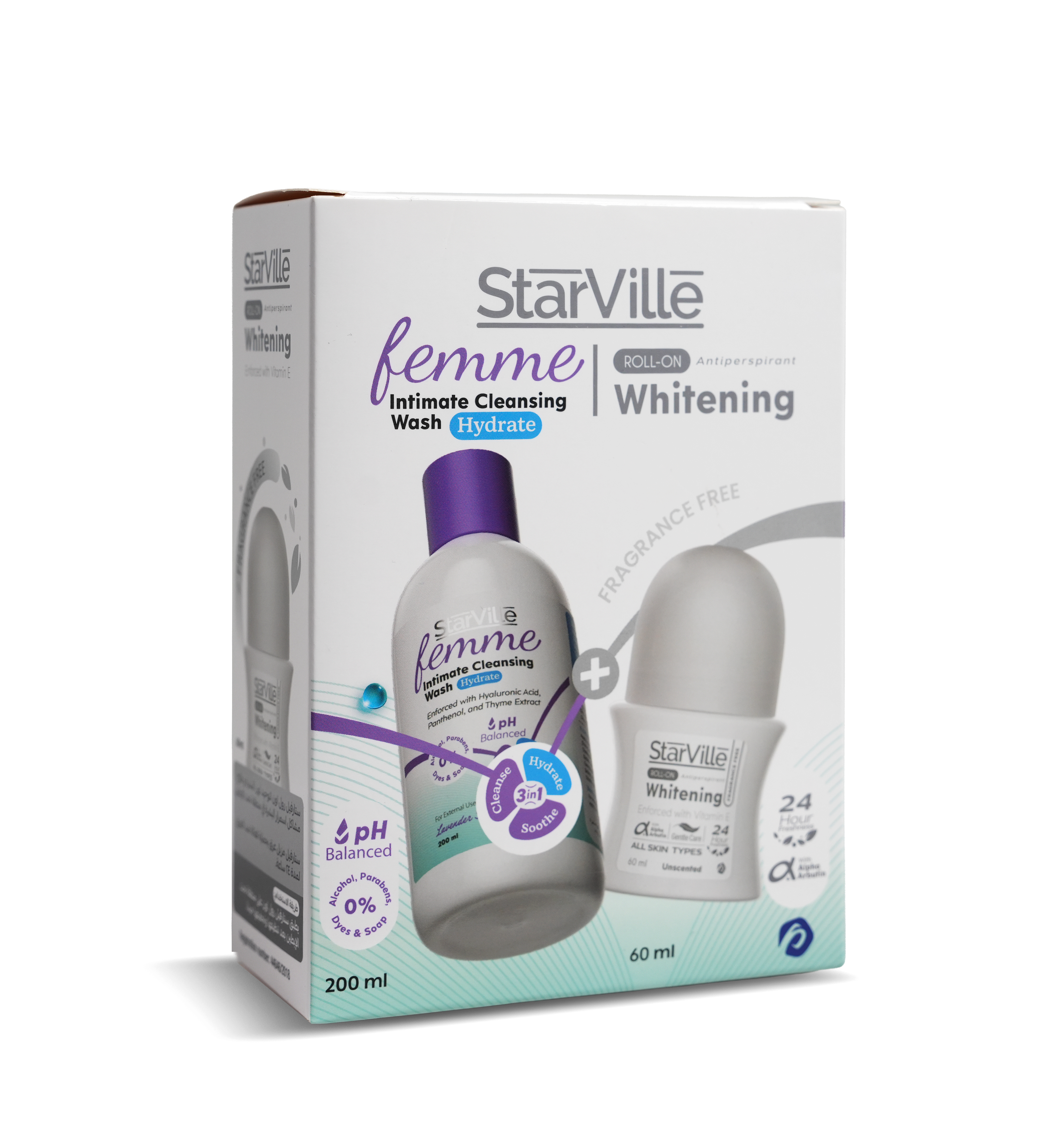 StarVille Femme Wash Hydrate & Roll-On Fragrance Free